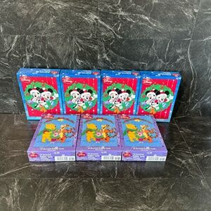 DISNEY Winnie The Pooh and Friends & Mickey and Friends Holiday Cards